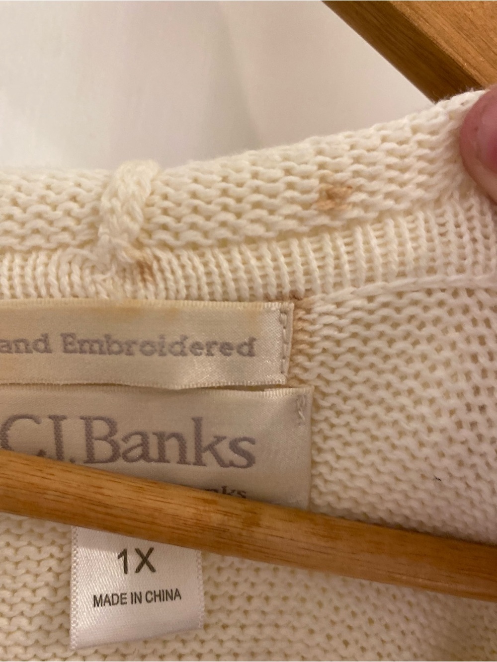 NWT CJ Banks Football Hooded Button Front Cardigan Sweater 1X - Picture 7 of 7